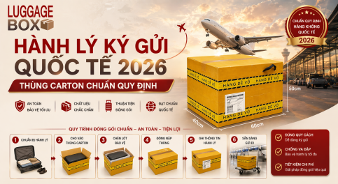 Hành Lý Ký Gửi Quốc Tế 2026 - Thùng Carton Chuẩn Quy Định