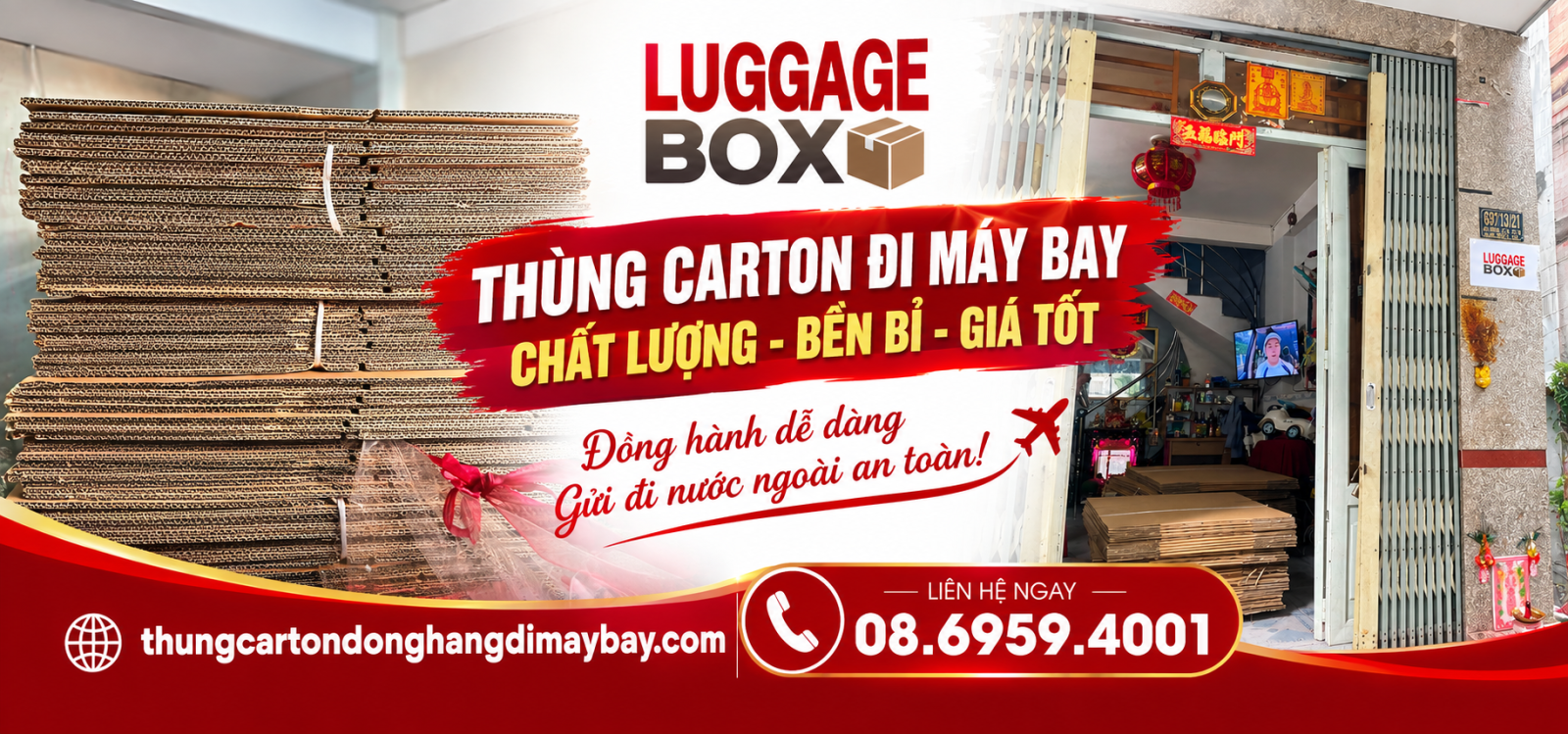 thùng carton hành lý ký gửi 5 lớp chịu lực
