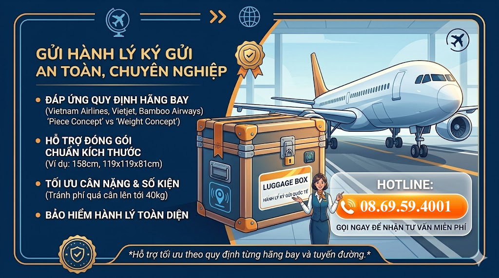 thùng giấy sân bay