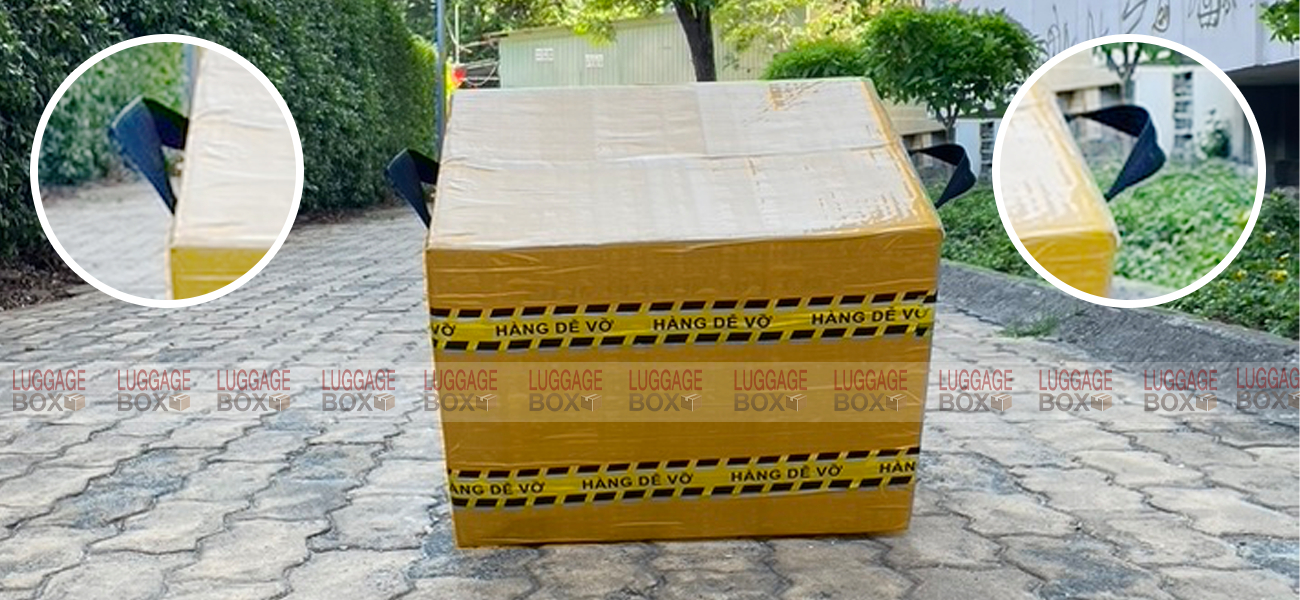 Thùng Carton Đi Máy Bay Có Quai Xách
